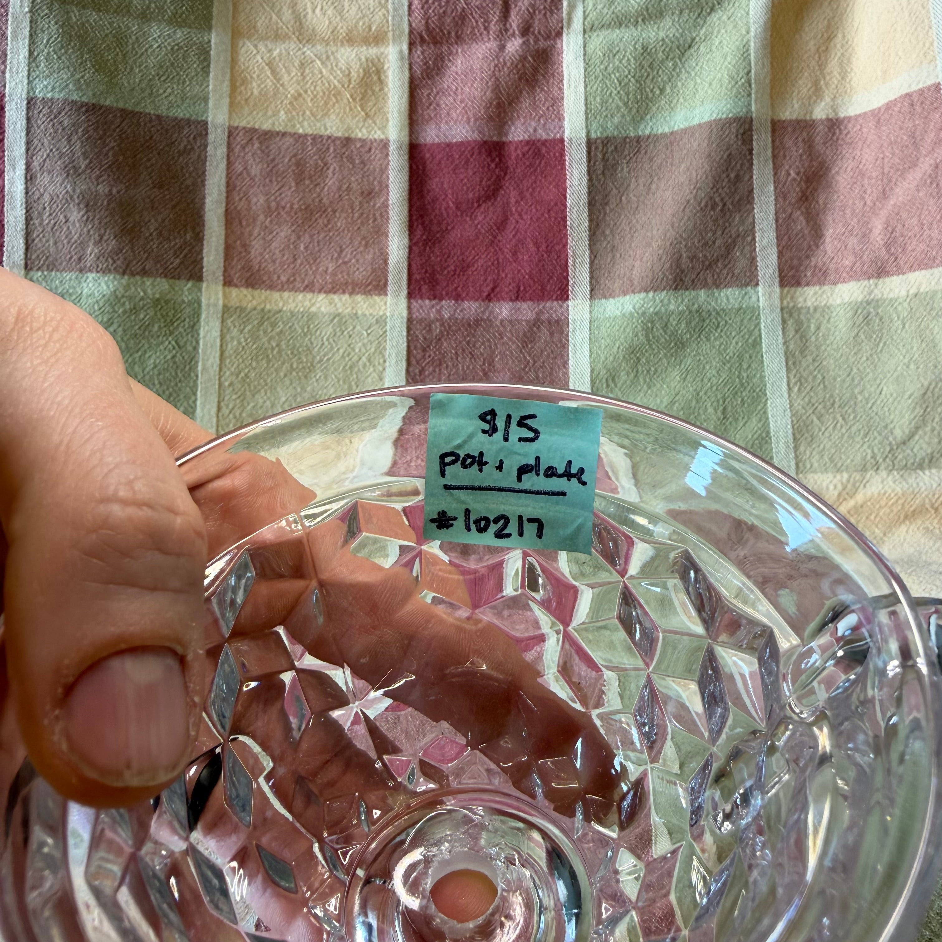 Glass Tea Cup Pot and Plate