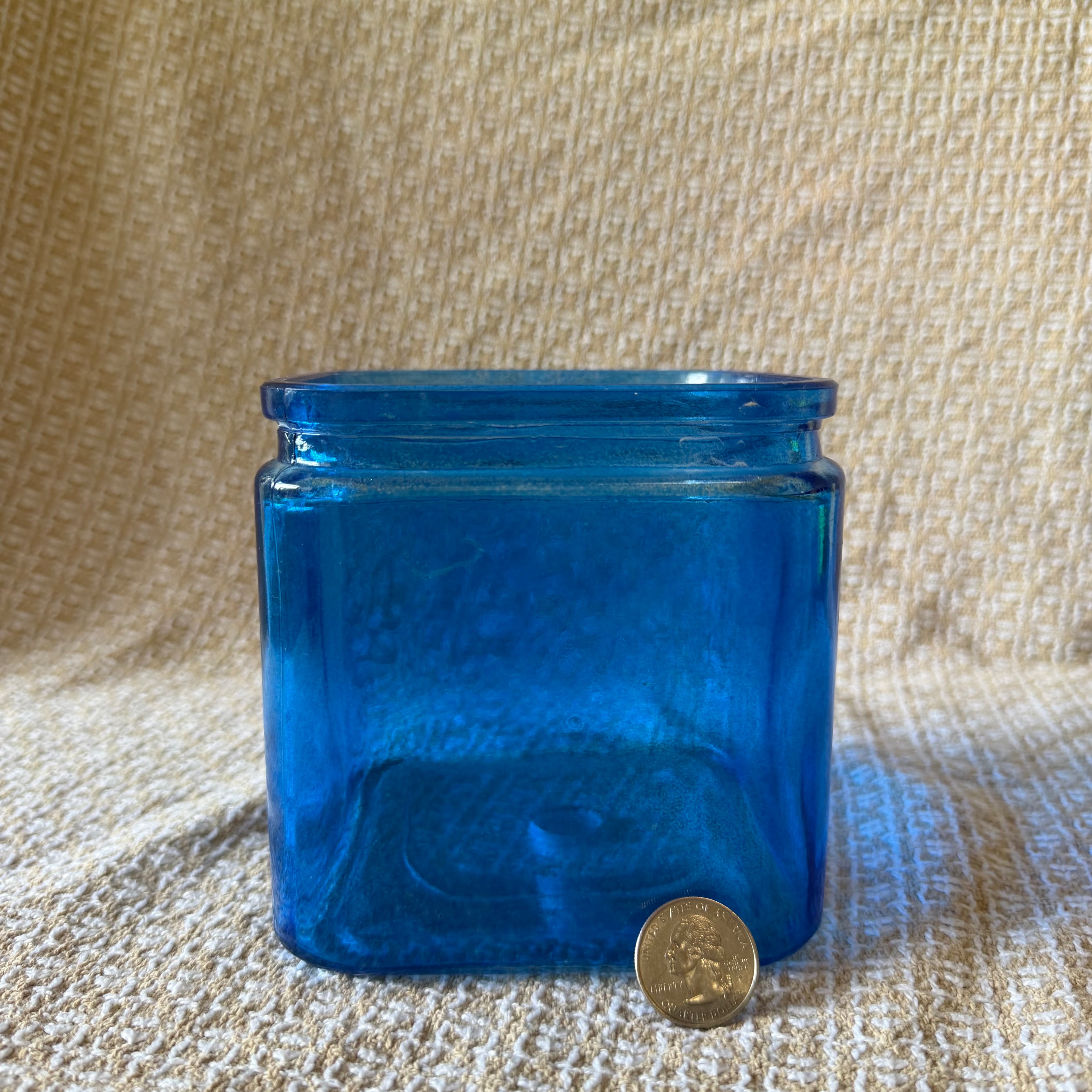 Colorful Glass Block Pot