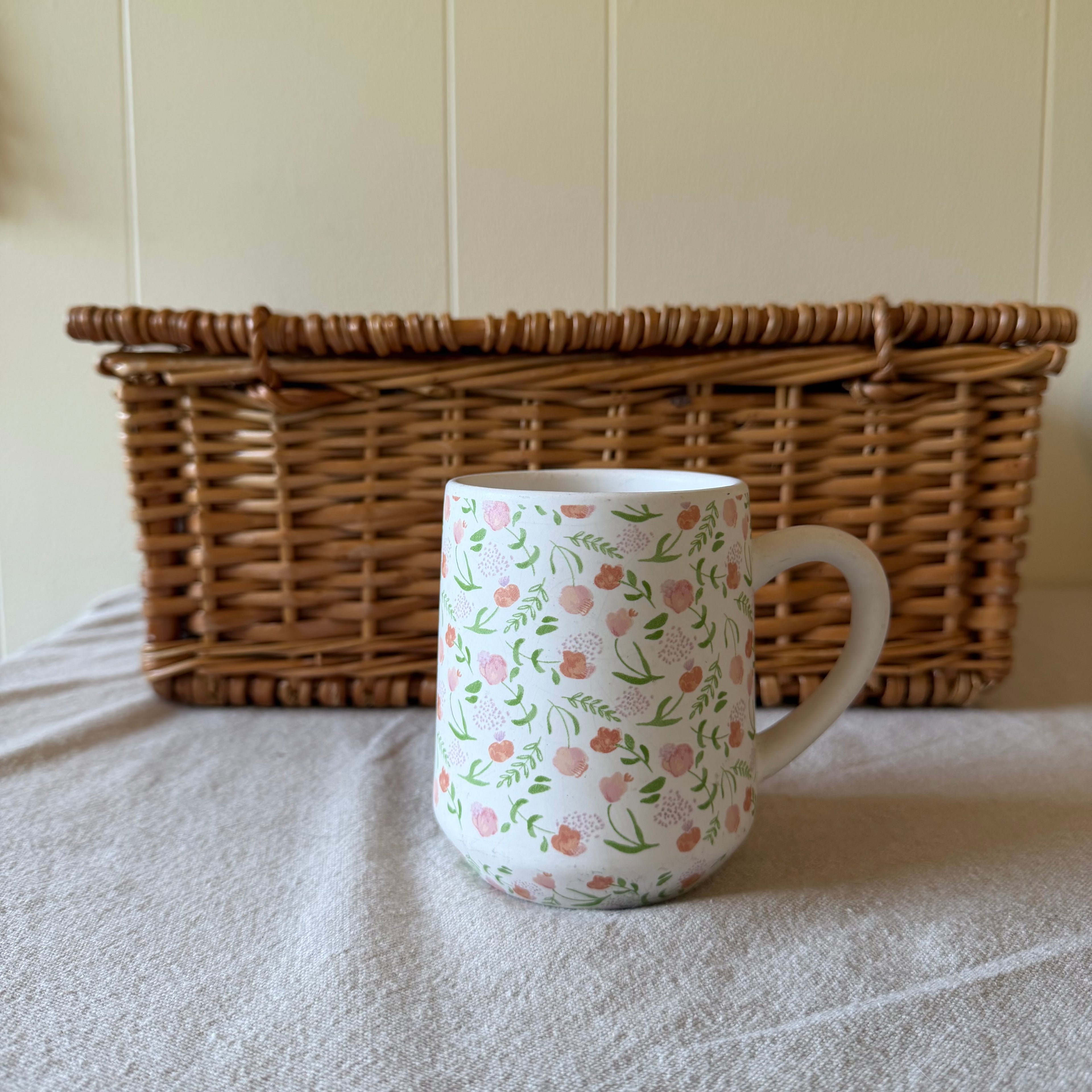 Floral Ceramic Mug Pot