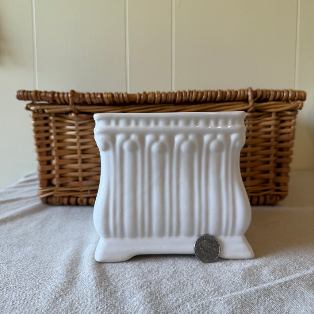 White Square Pot