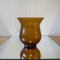 Brown Crackle Glass Pot