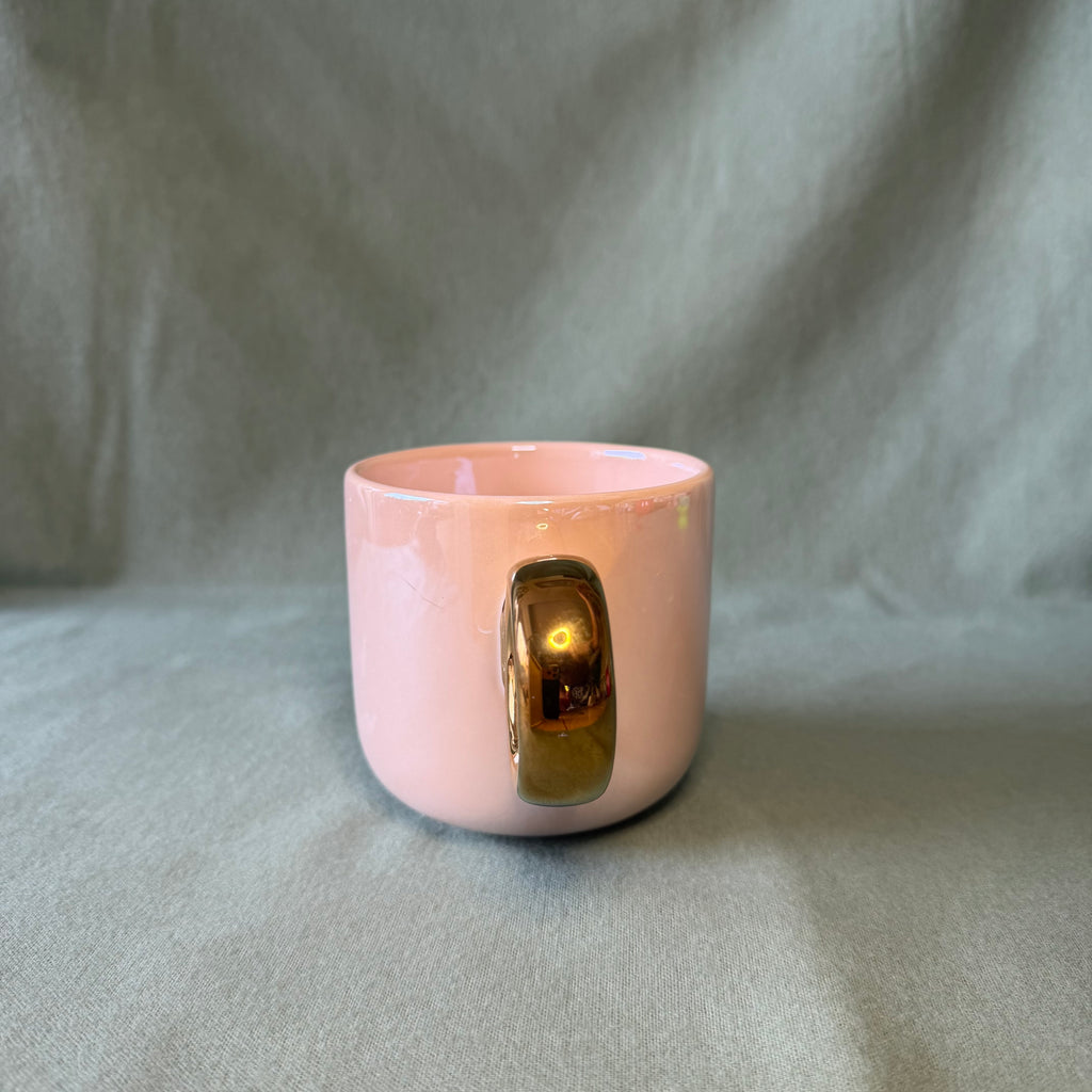 Pink and Gold Mug Pot