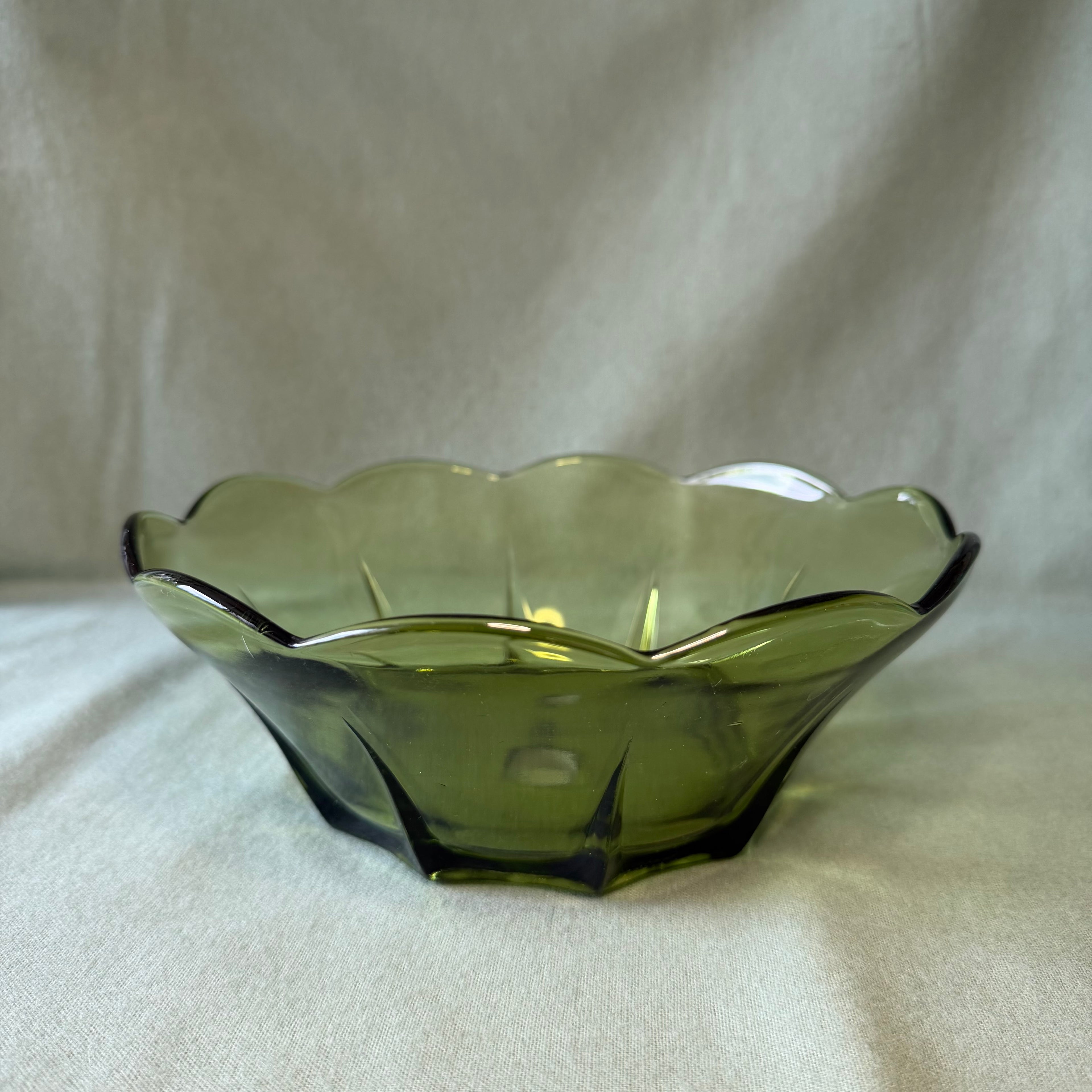 Green Glass Bowl Pot
