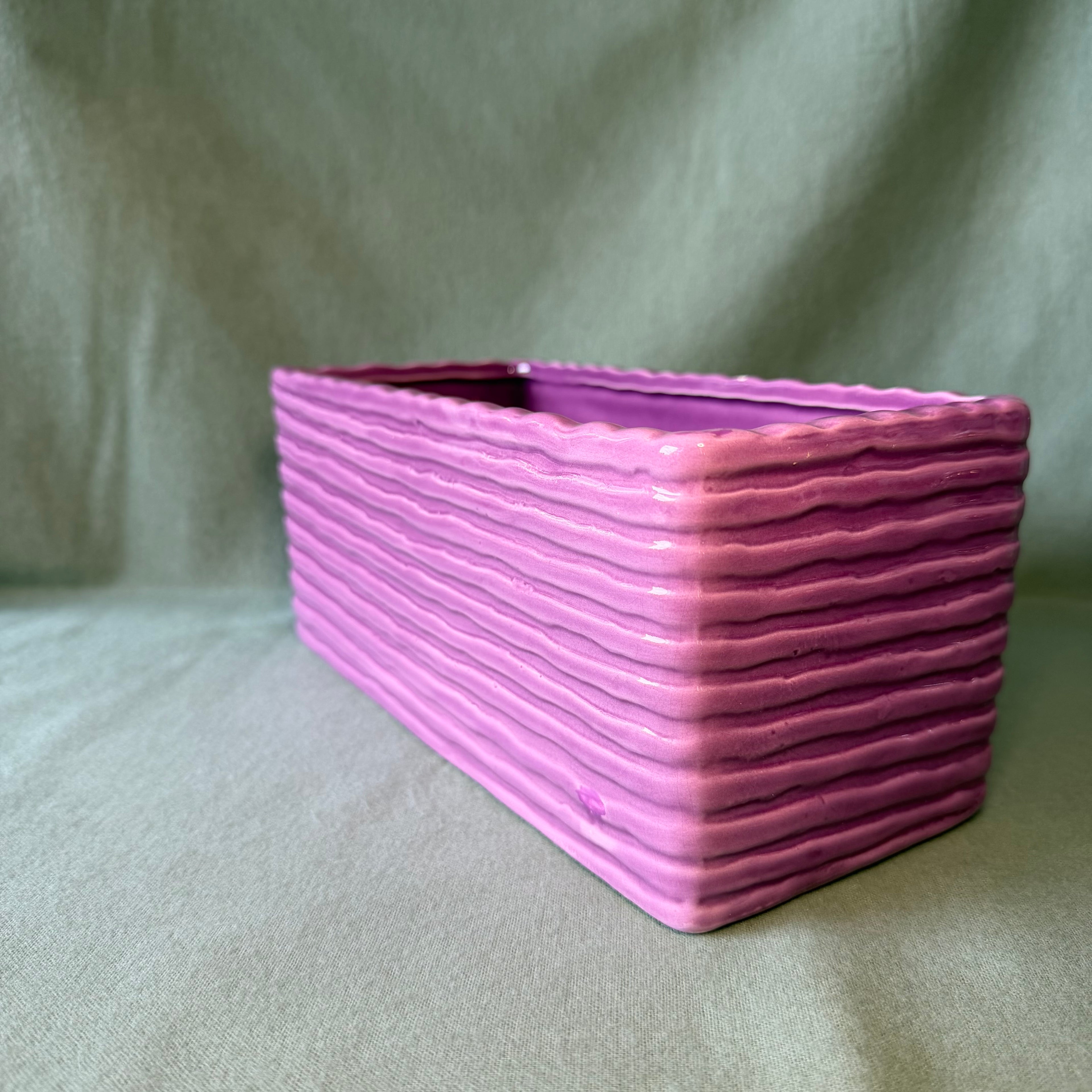 Purple Rectangular Pot