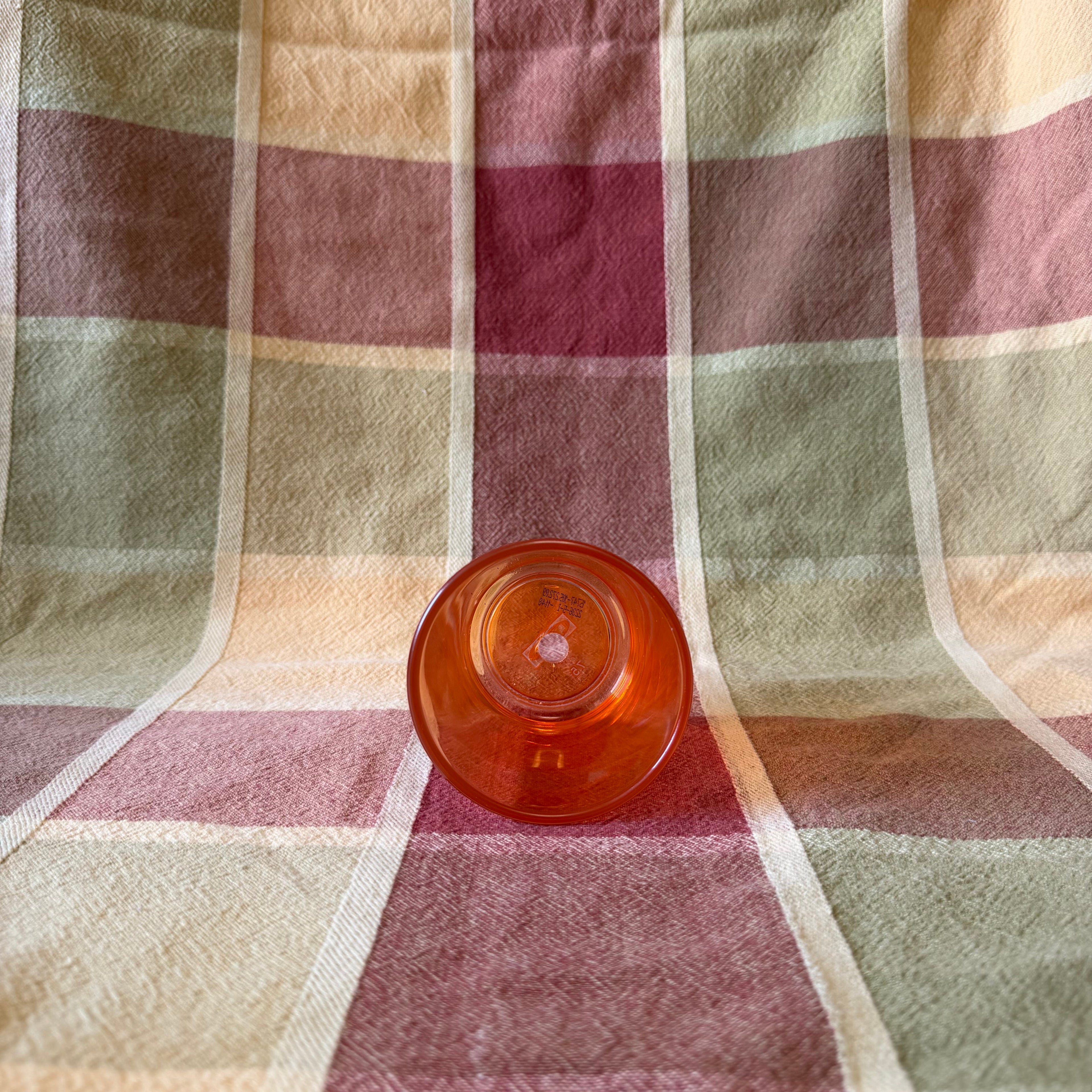 Orange Glass Pot