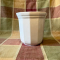 White Geometric Pot