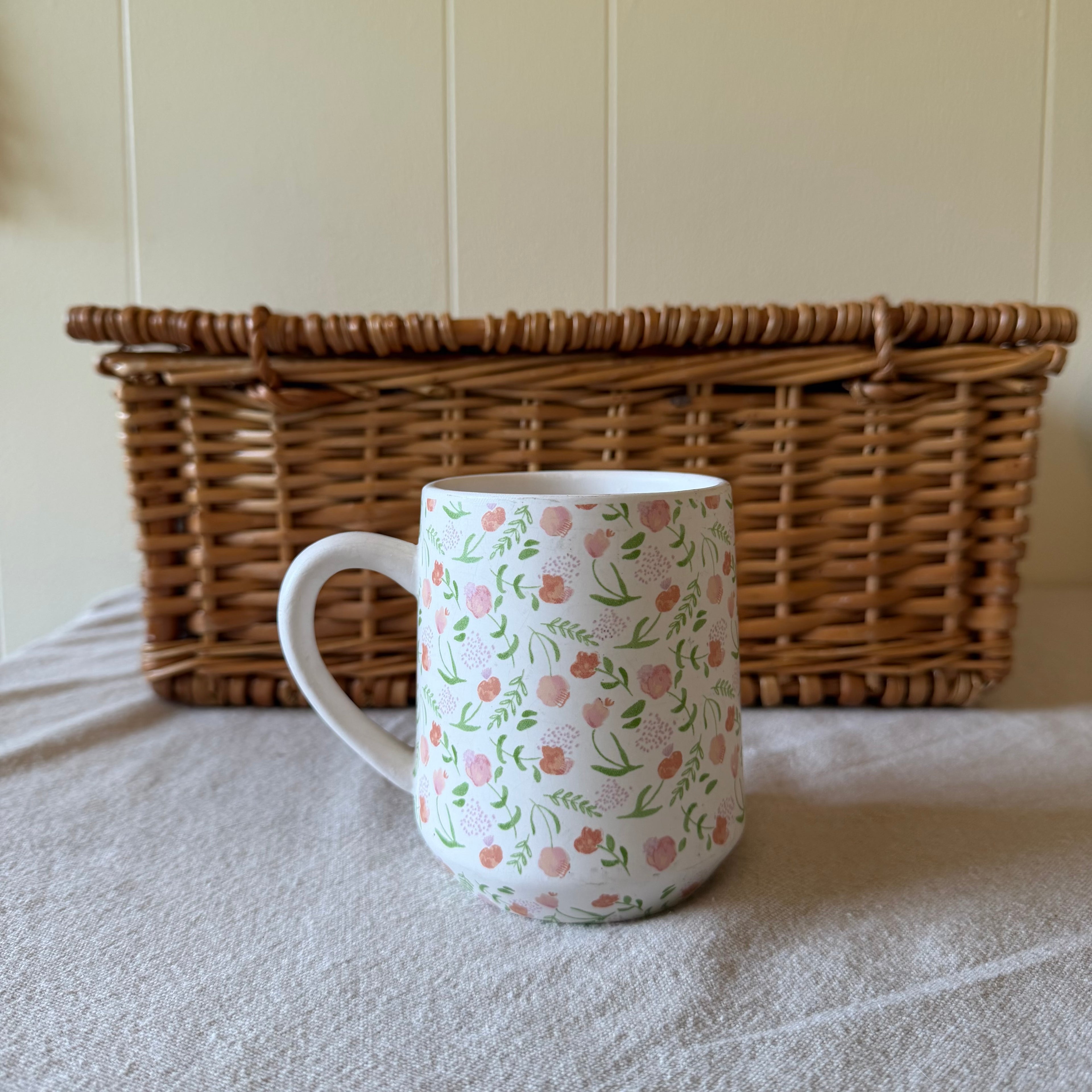Floral Ceramic Mug Pot