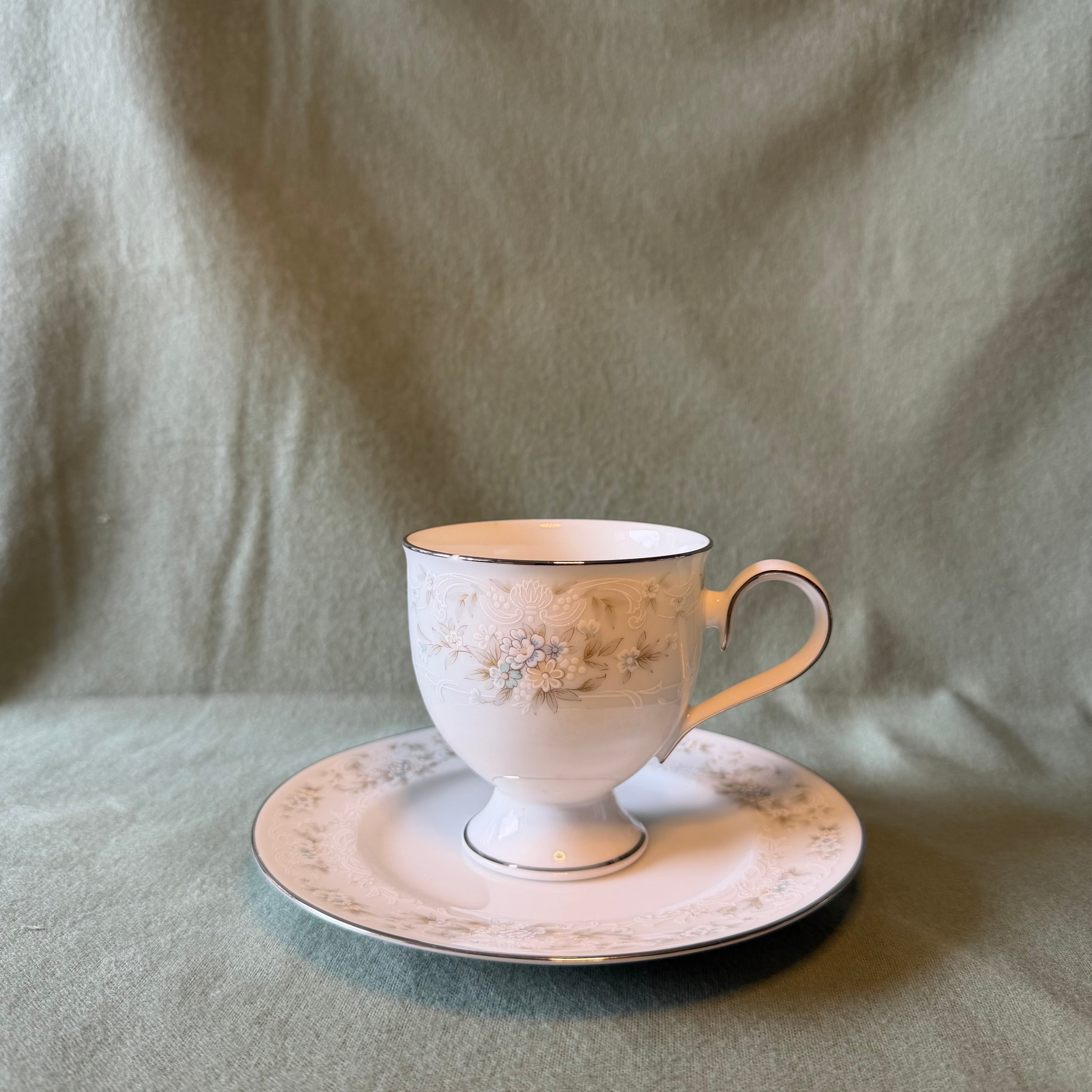 Floral Teacup Pot and Saucer Drip Tray