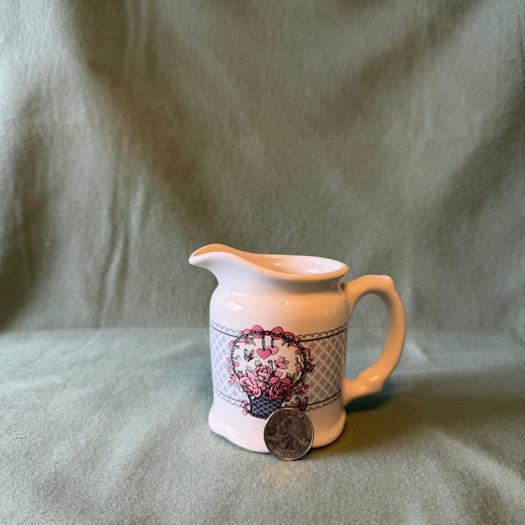 Flower Basket Cream Pitcher Pot