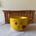 Big Yellow Kiss Emoji Mug Pot