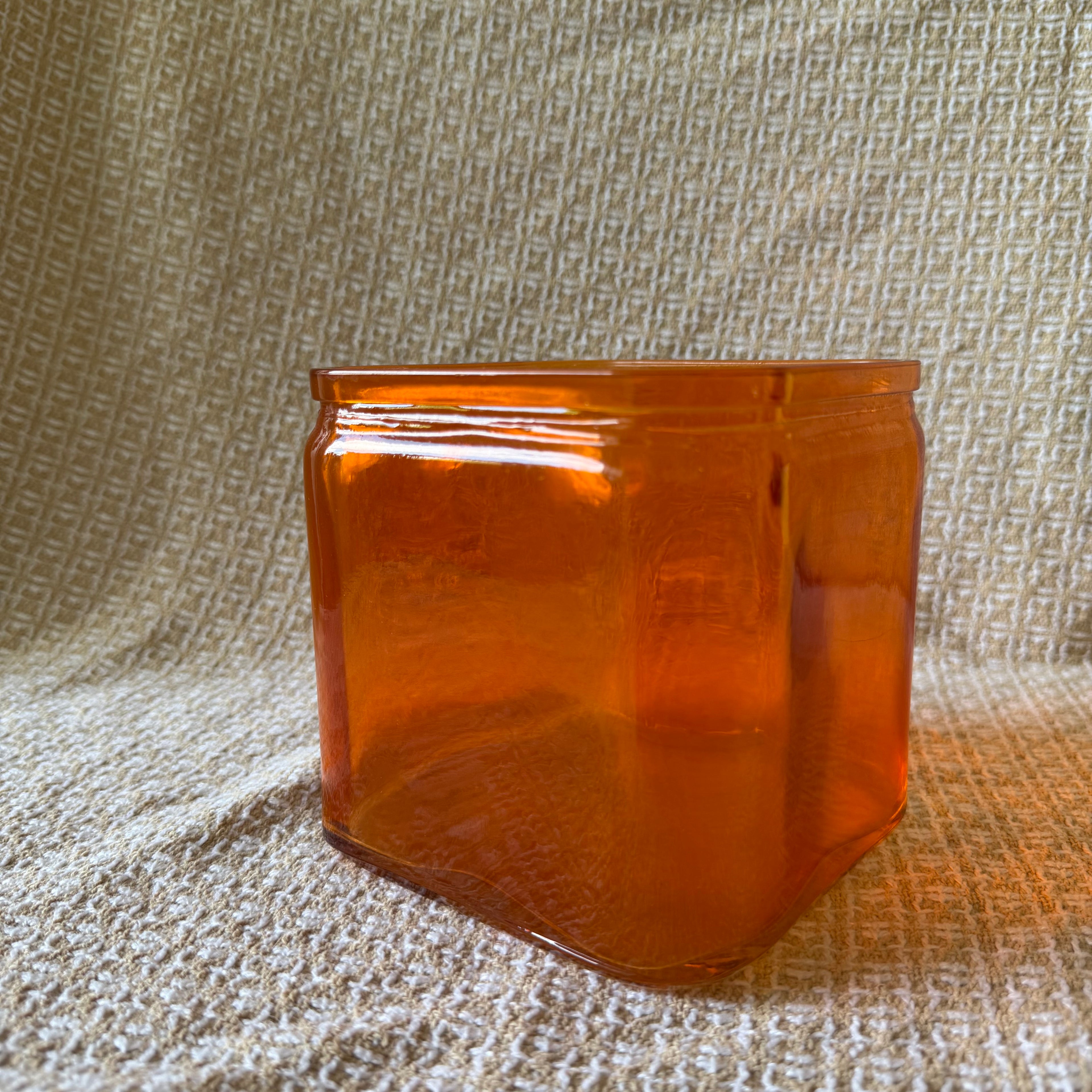 Colorful Glass Block Pot