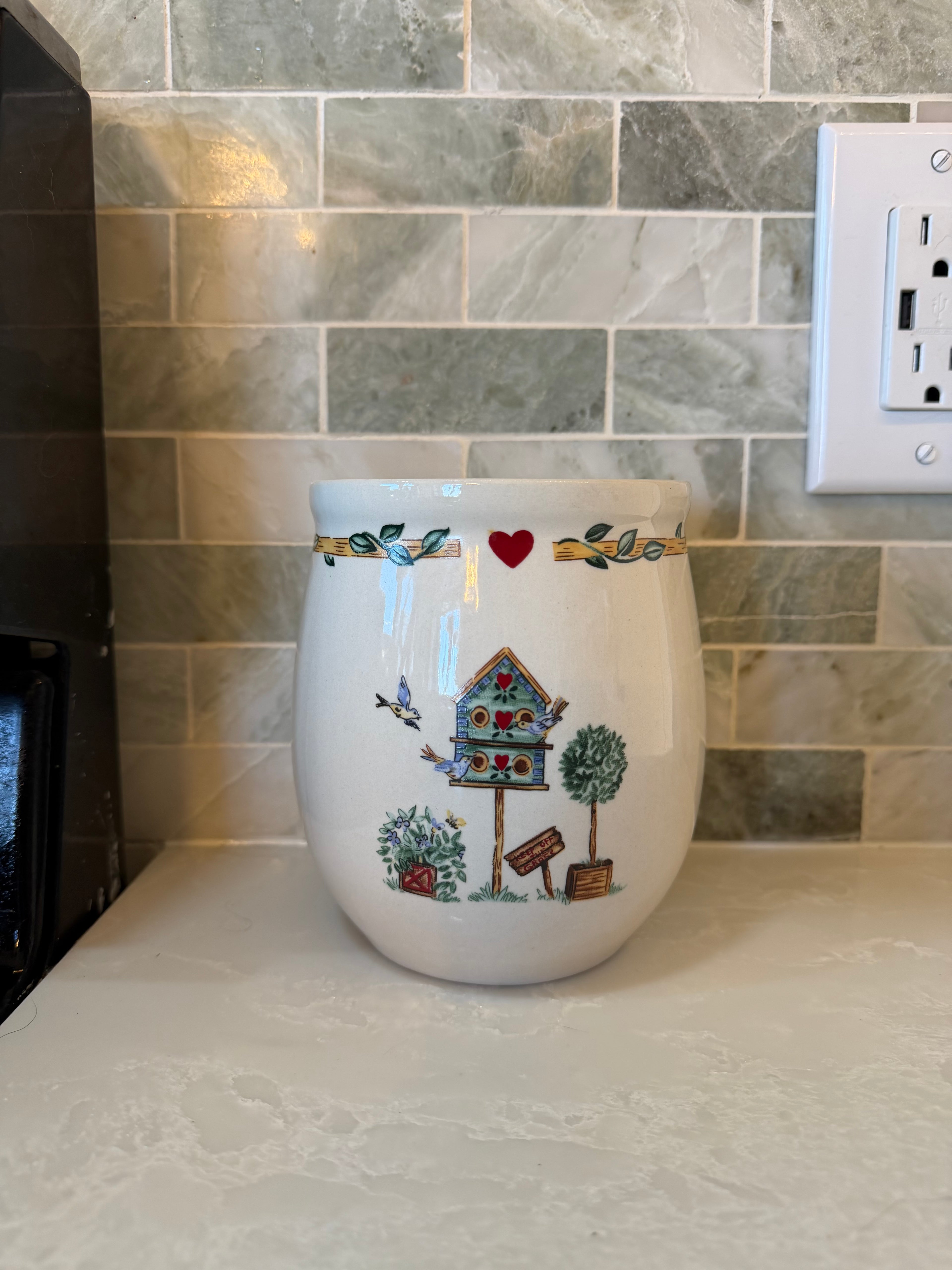 Blue Bird House Pot