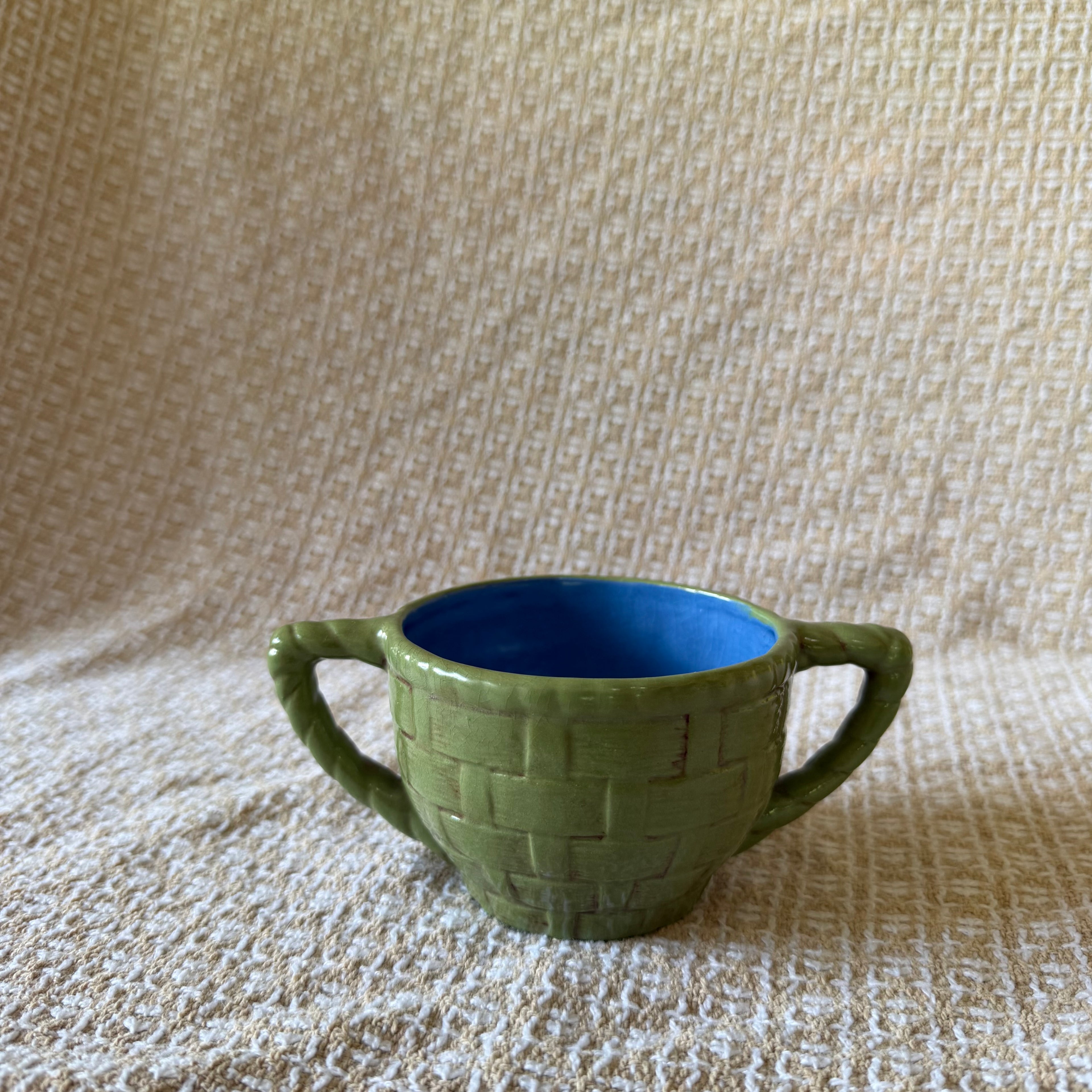Green Double Handle Pot