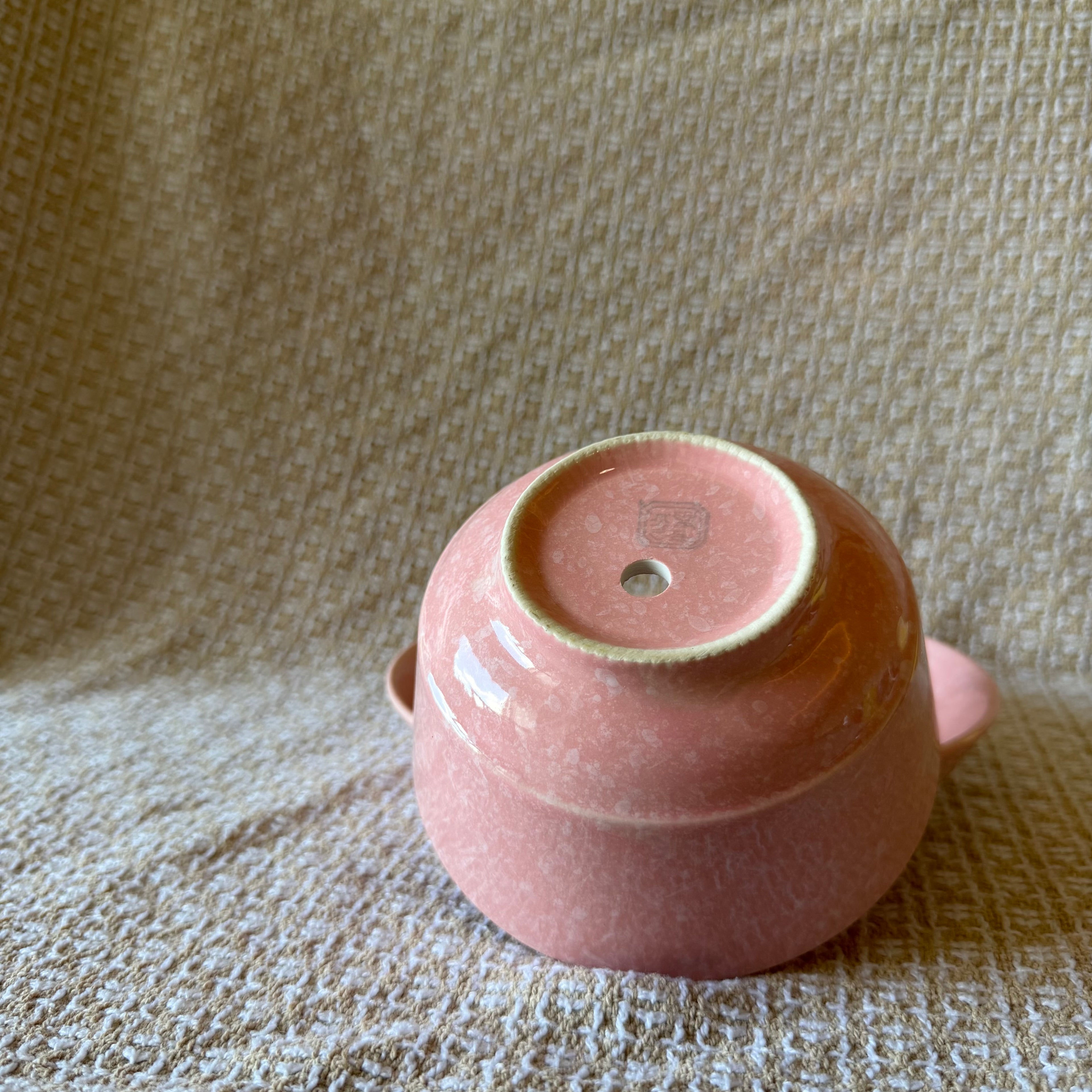 Pink Branch Bowl Pot with Drip Tray