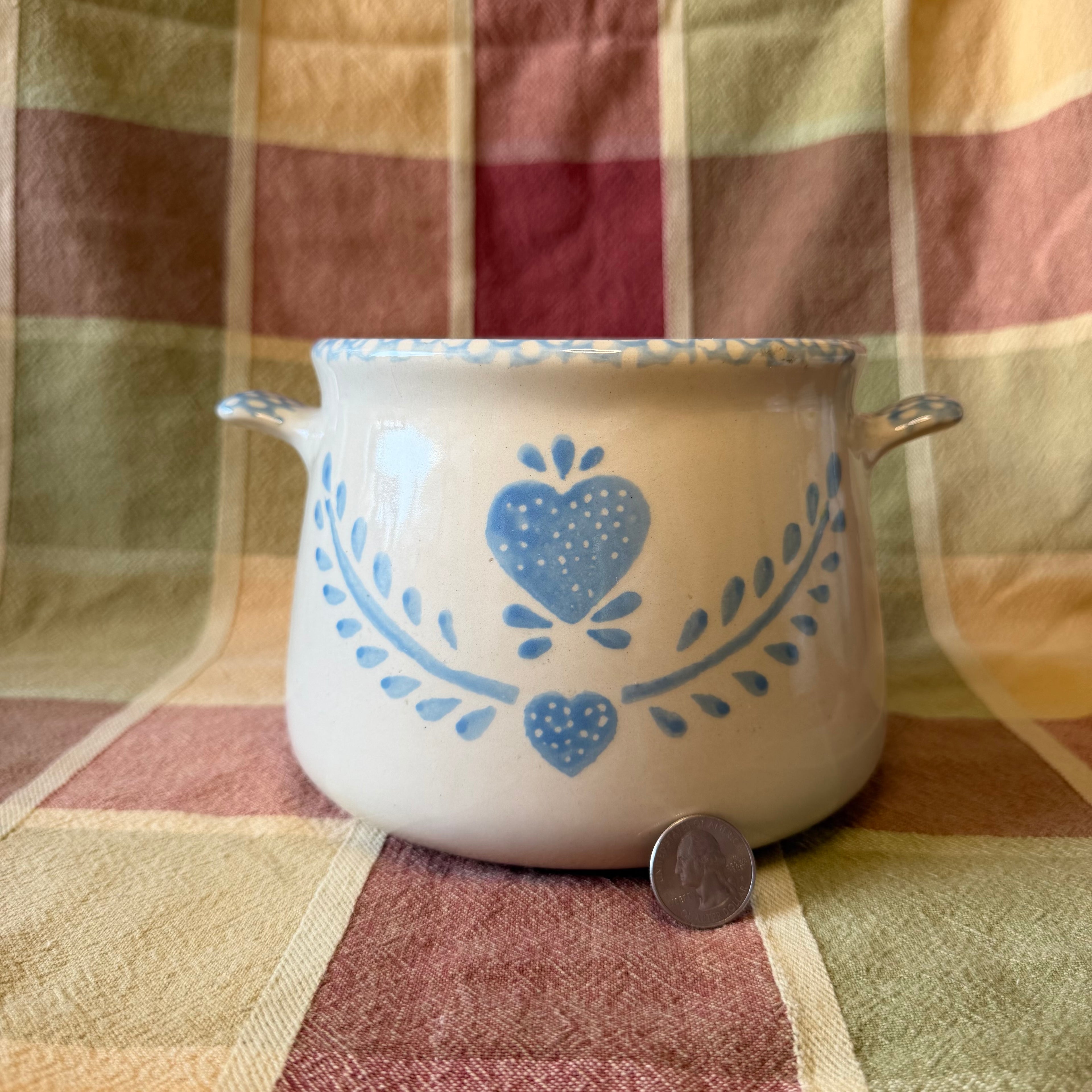 Blue Heart Pot