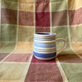 Blue Striped Mug Pot