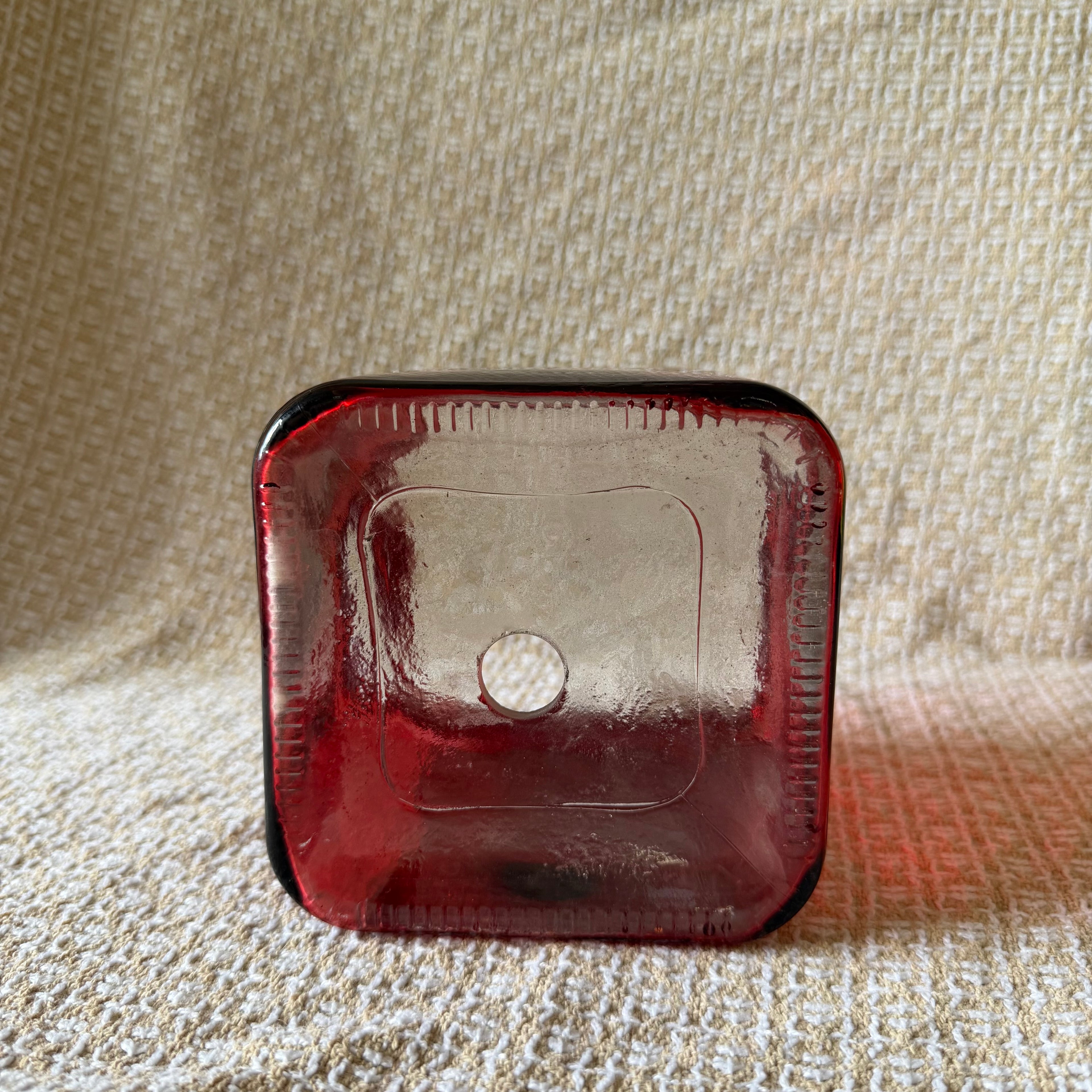 Colorful Glass Block Pot