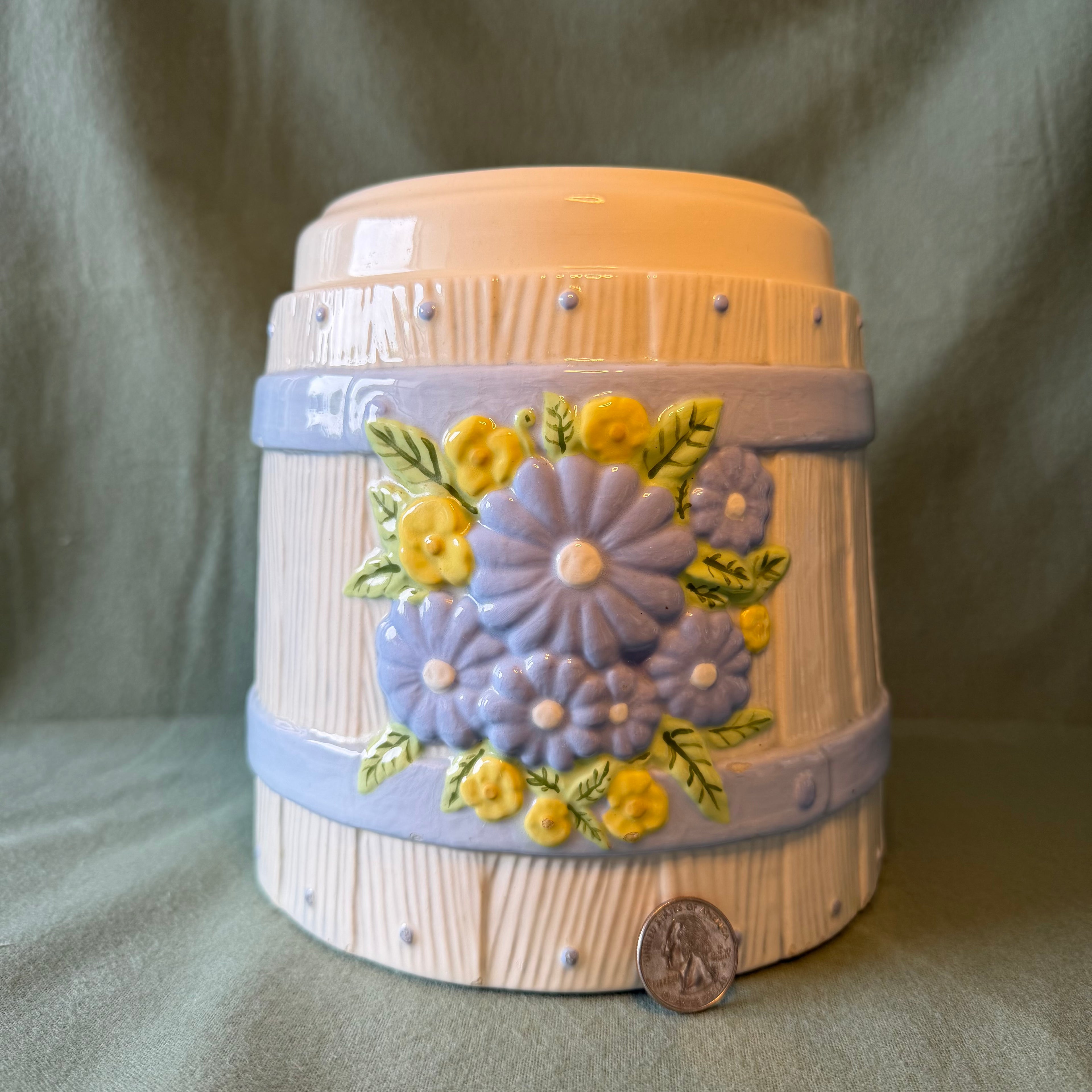 Large Blue Flower Pot