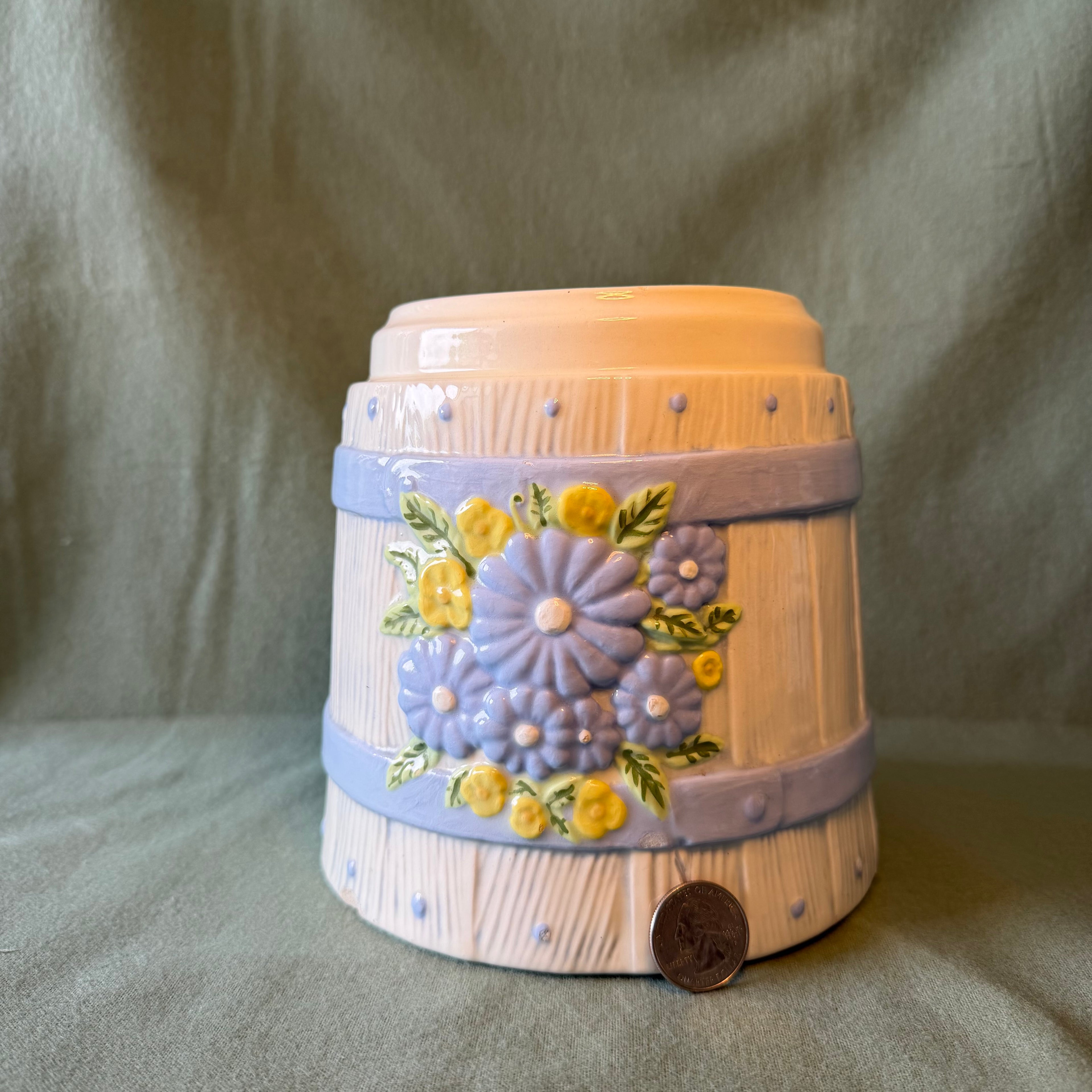 Medium Blue Flower Pot