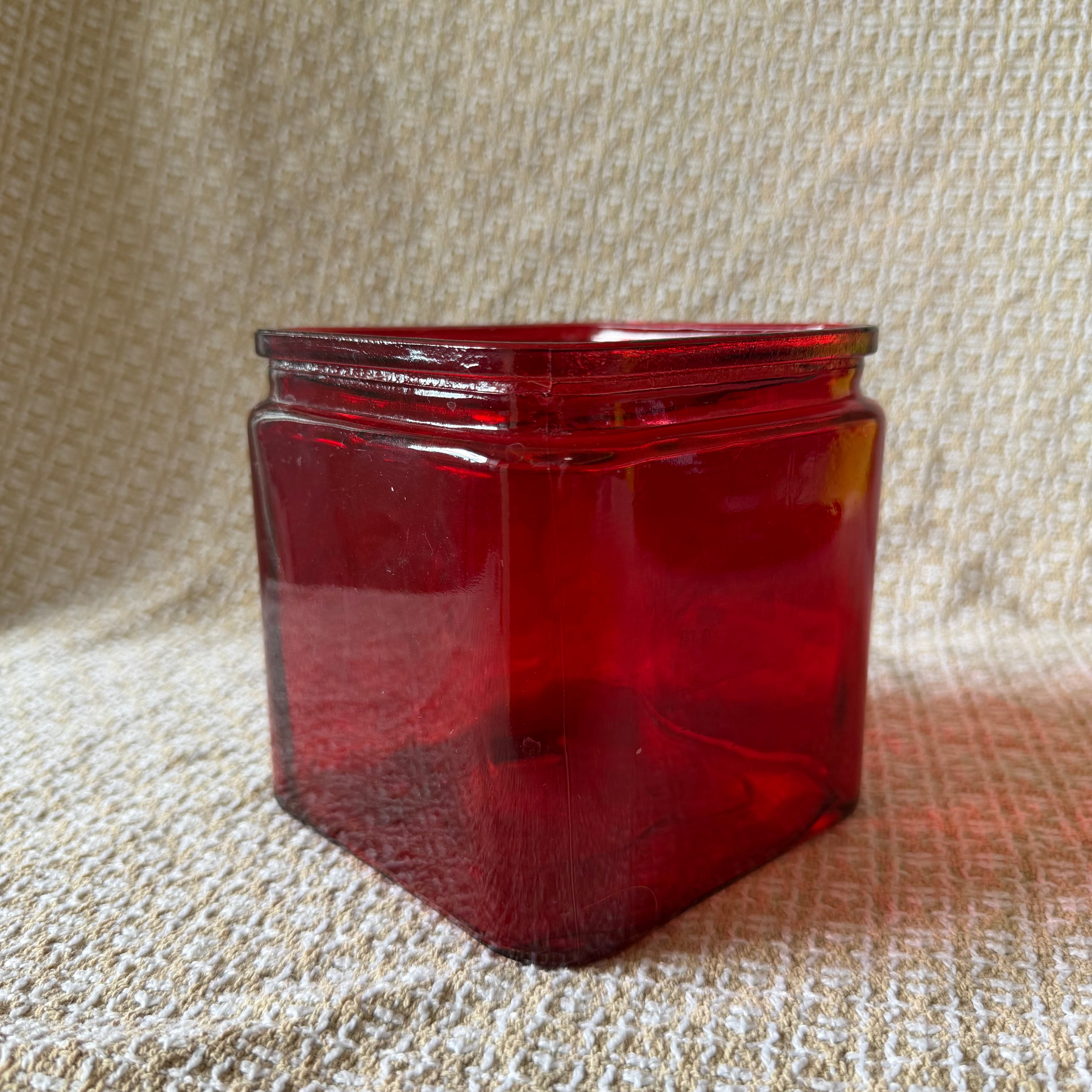 Colorful Glass Block Pot