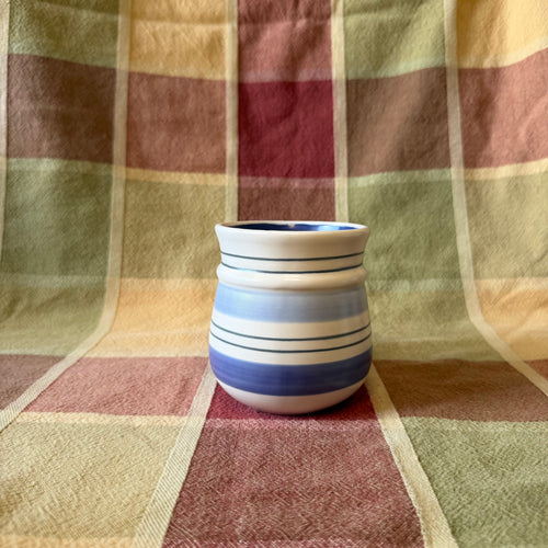 Blue Striped Mug Pot