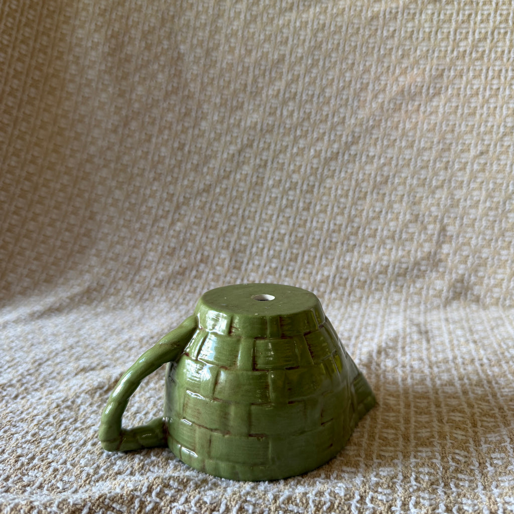 Green Cream Pitcher Pot