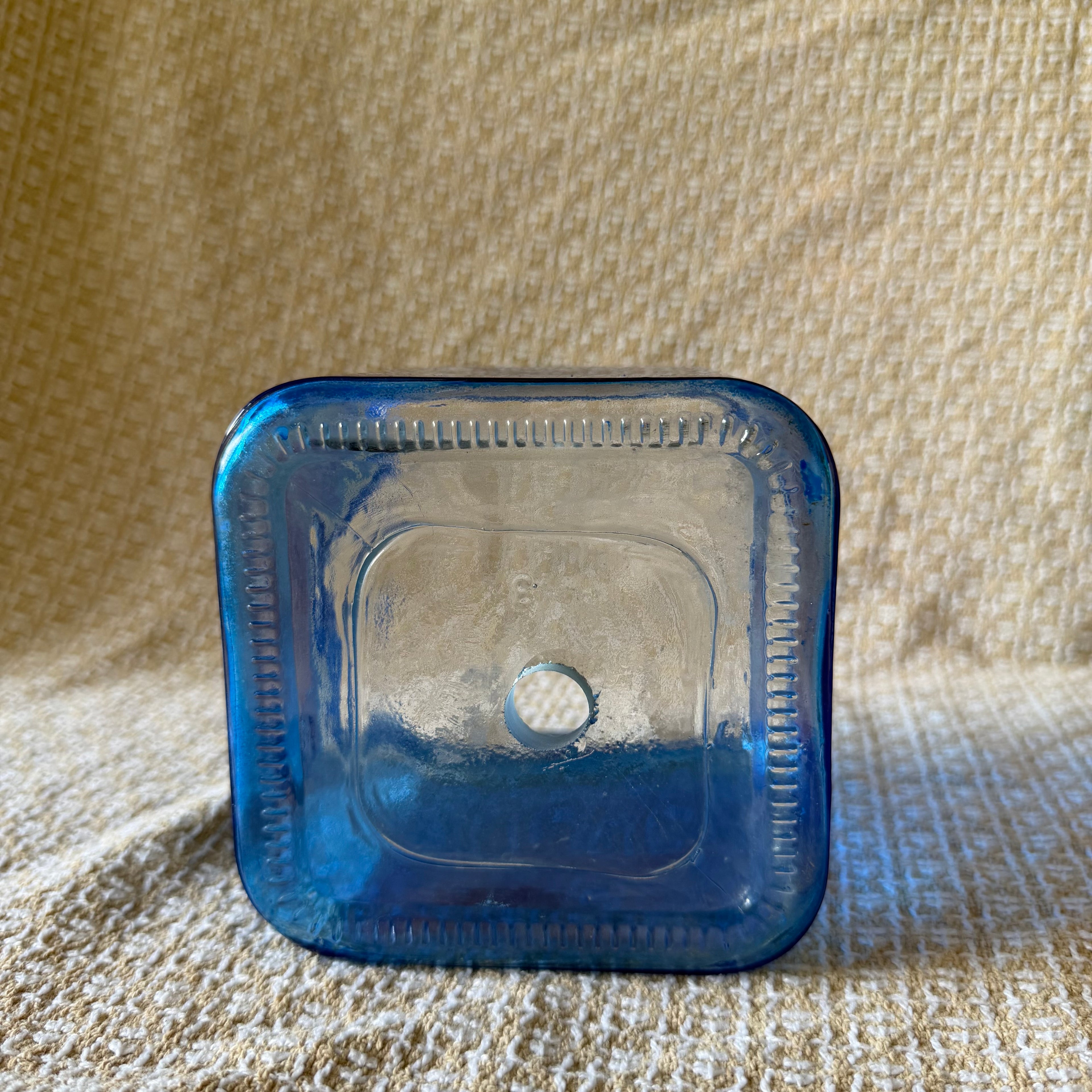 Colorful Glass Block Pot
