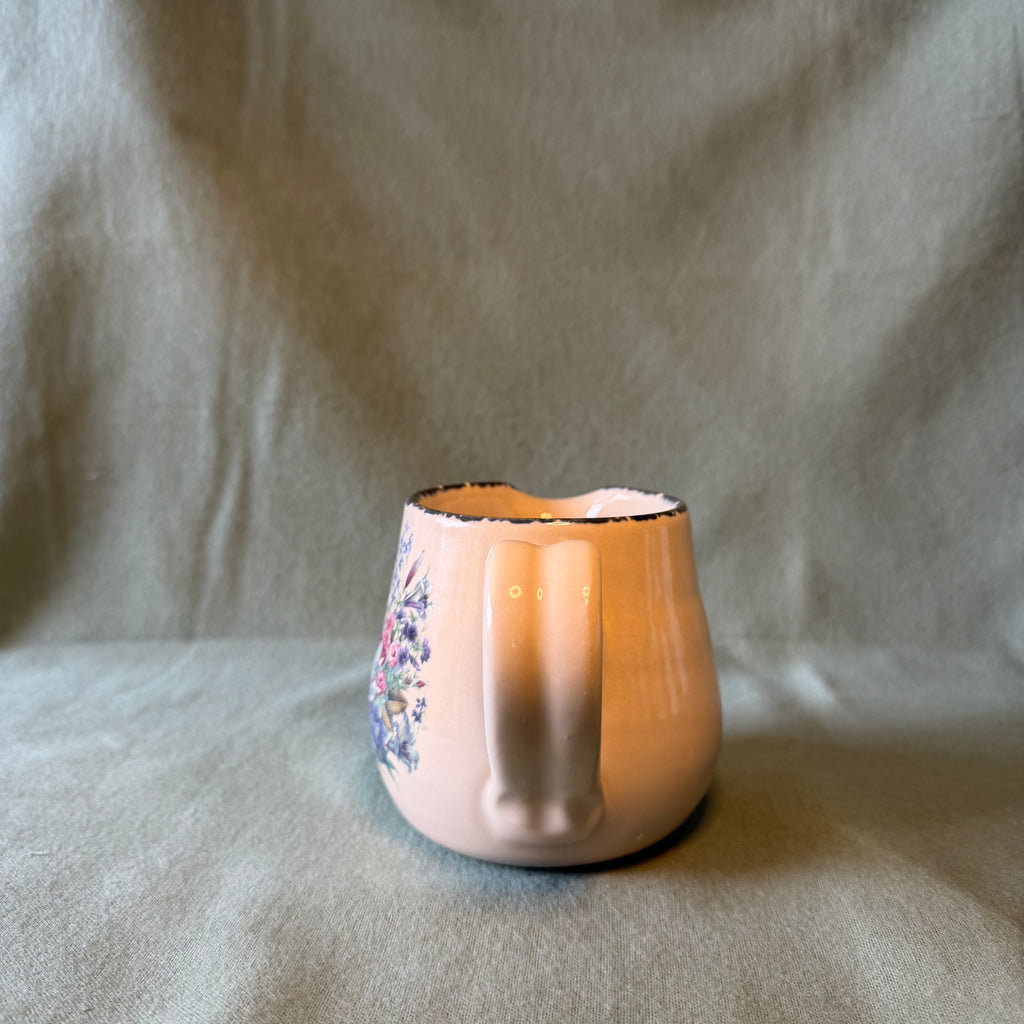 Floral Cream Pitcher Pot