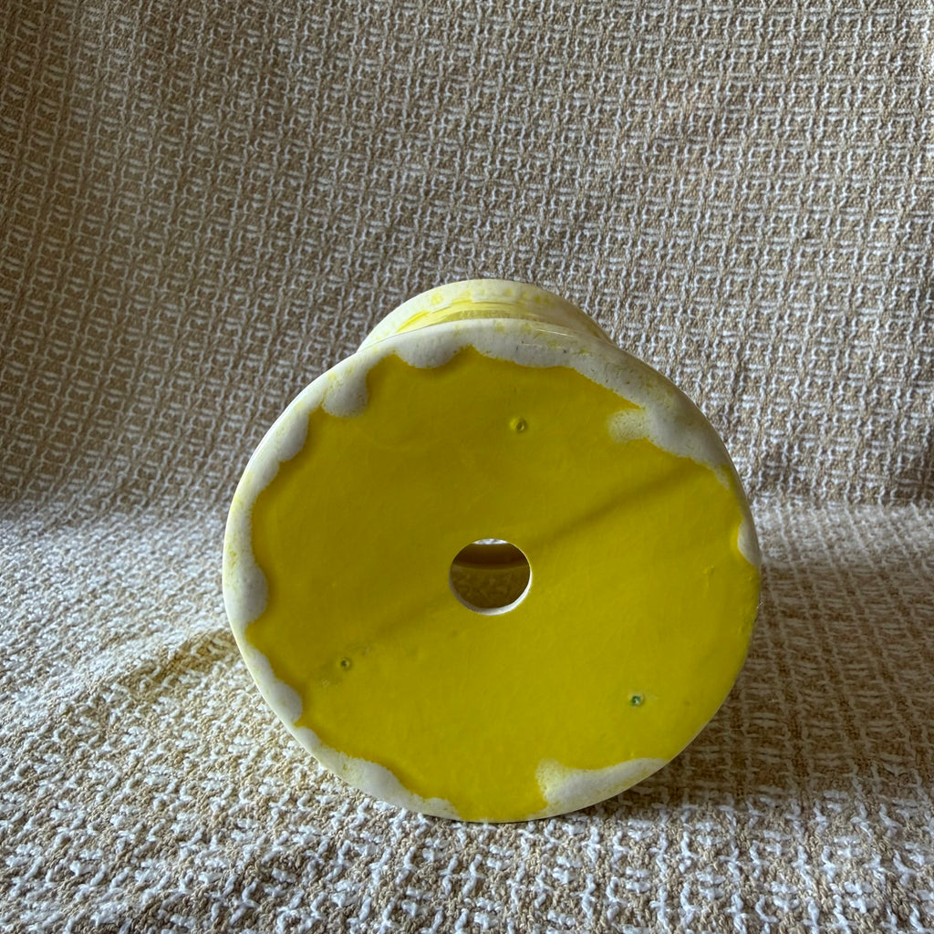 Yellow Drippy Utensil Holder Pot