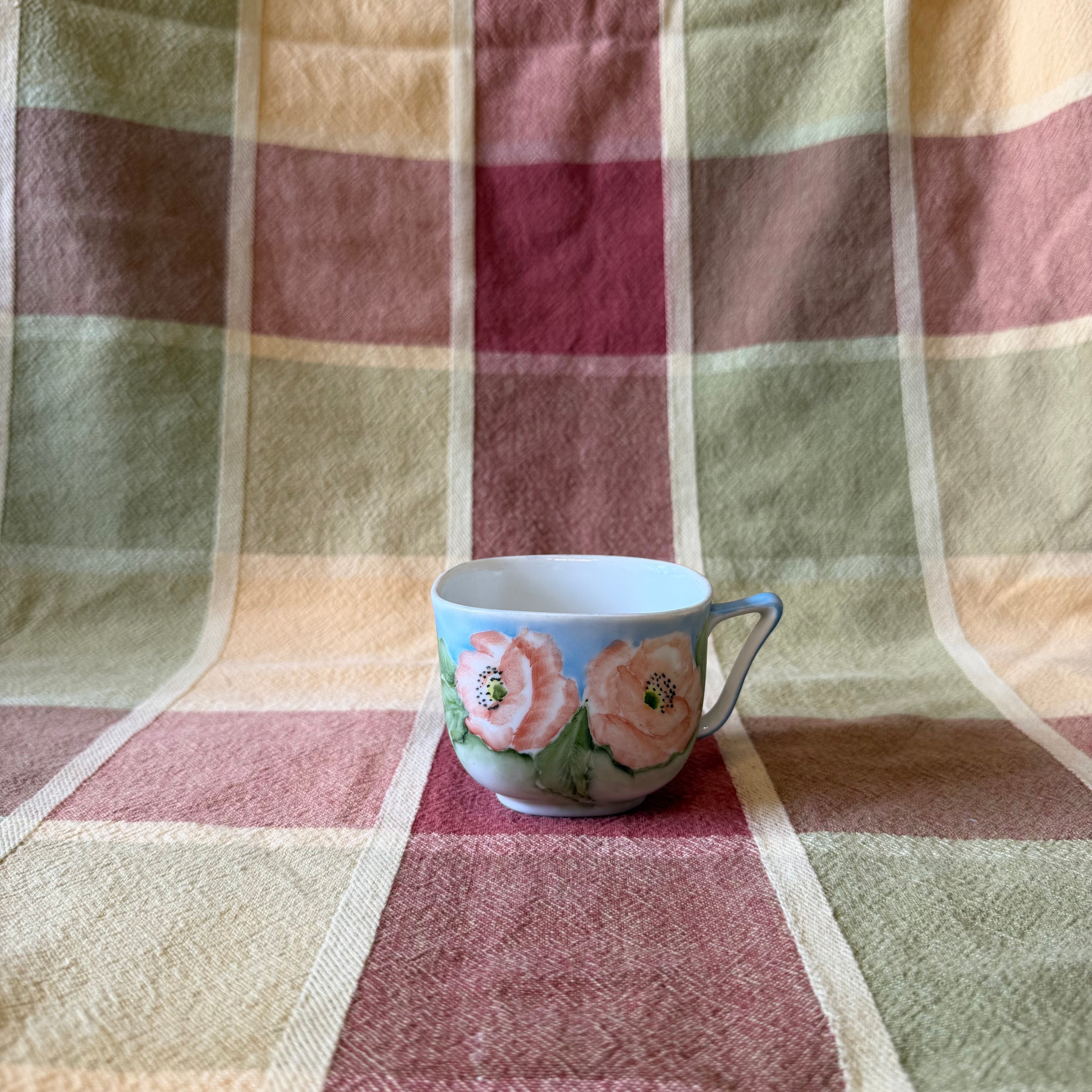 Floral Square Tea Cup Pot