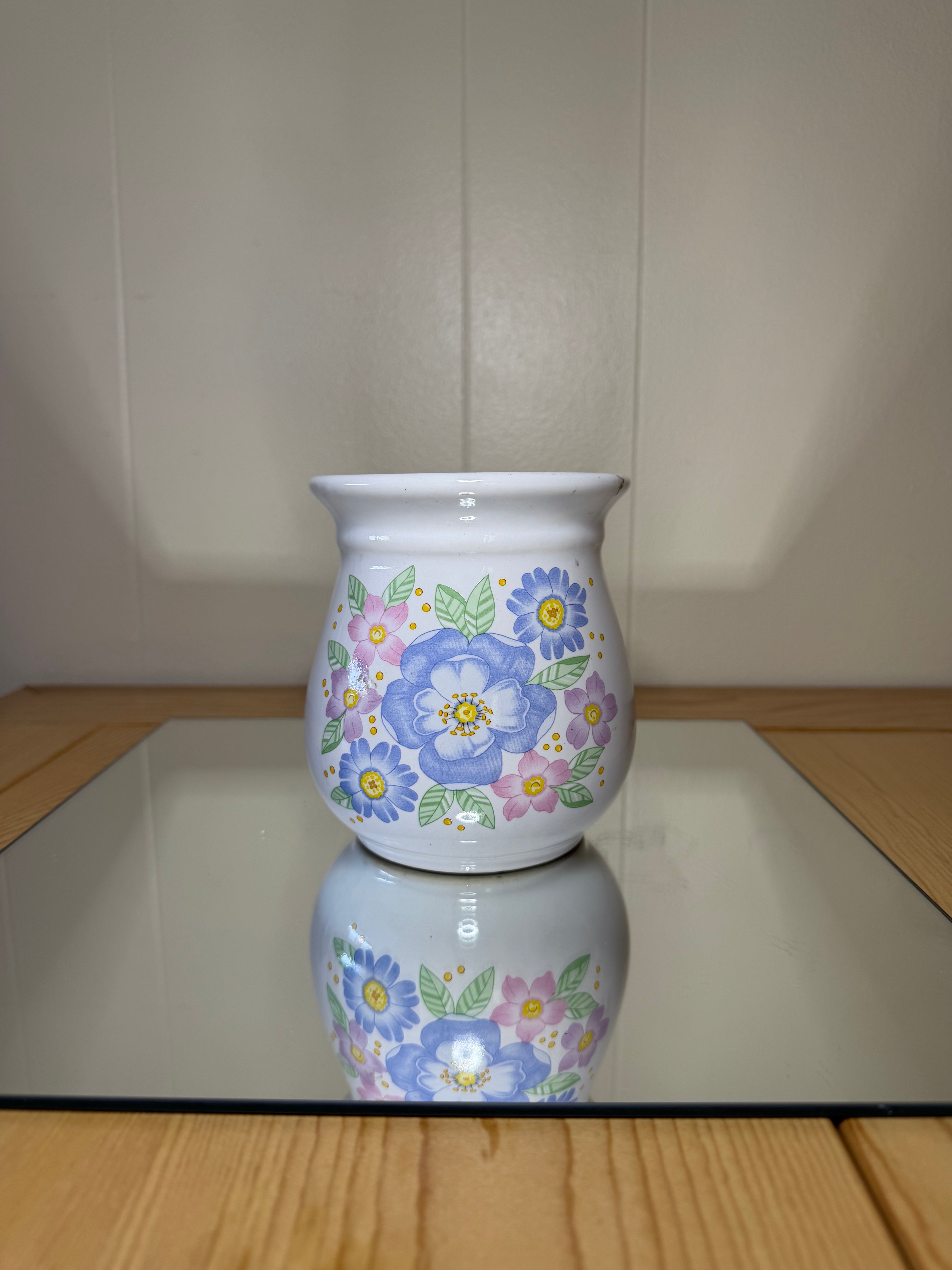 Elegant Floral Upcycled Pot