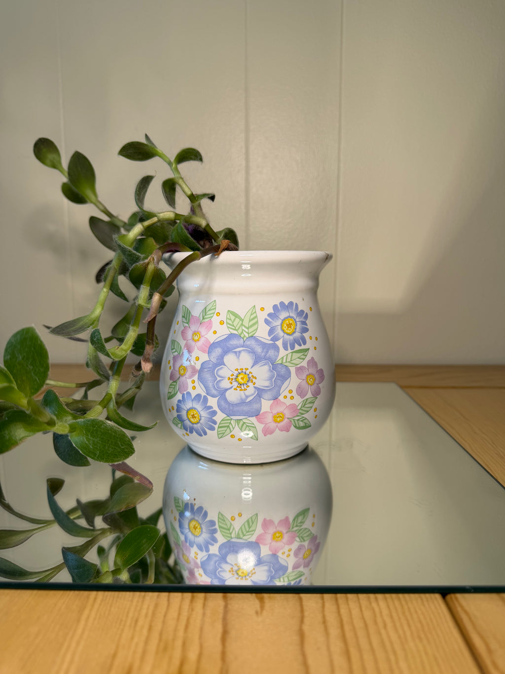 Elegant Floral Upcycled Pot